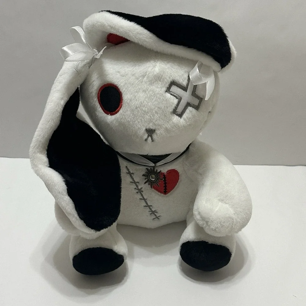 Crazy Rabbit Plush Bunny Gothic Rock Style Stuffed Animal Toy Great Gift New 🐰